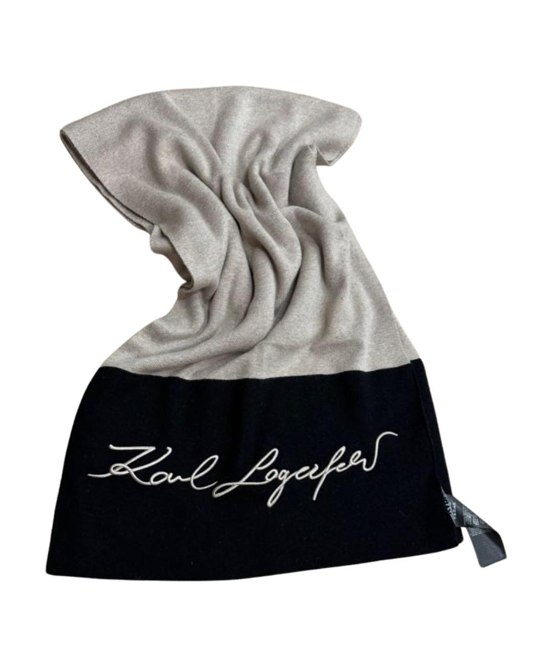 KARL LAGERFELD Черный шарф, фото 1