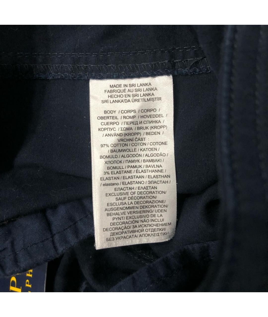 POLO RALPH LAUREN Темно-синие хлопко-эластановые кюлоты, фото 6