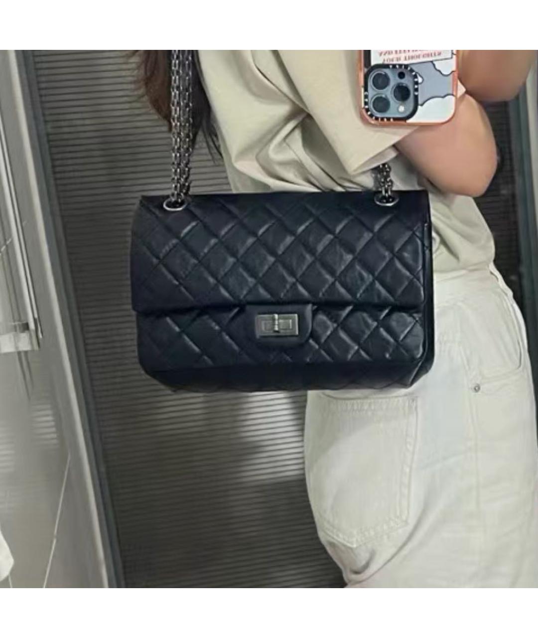 CHANEL Черная кожаная сумка через плечо, фото 6