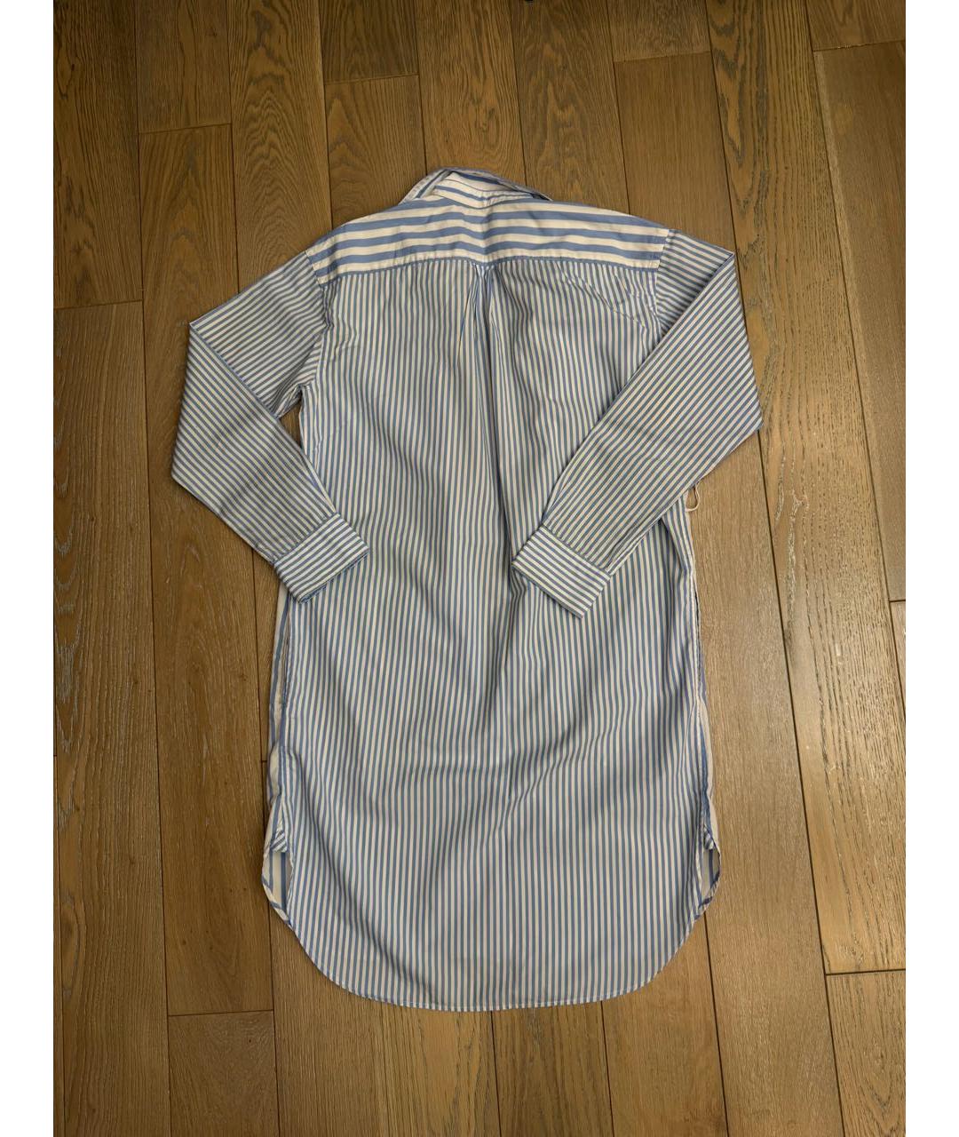 POLO RALPH LAUREN Голубое хлопковое повседневное платье, фото 2