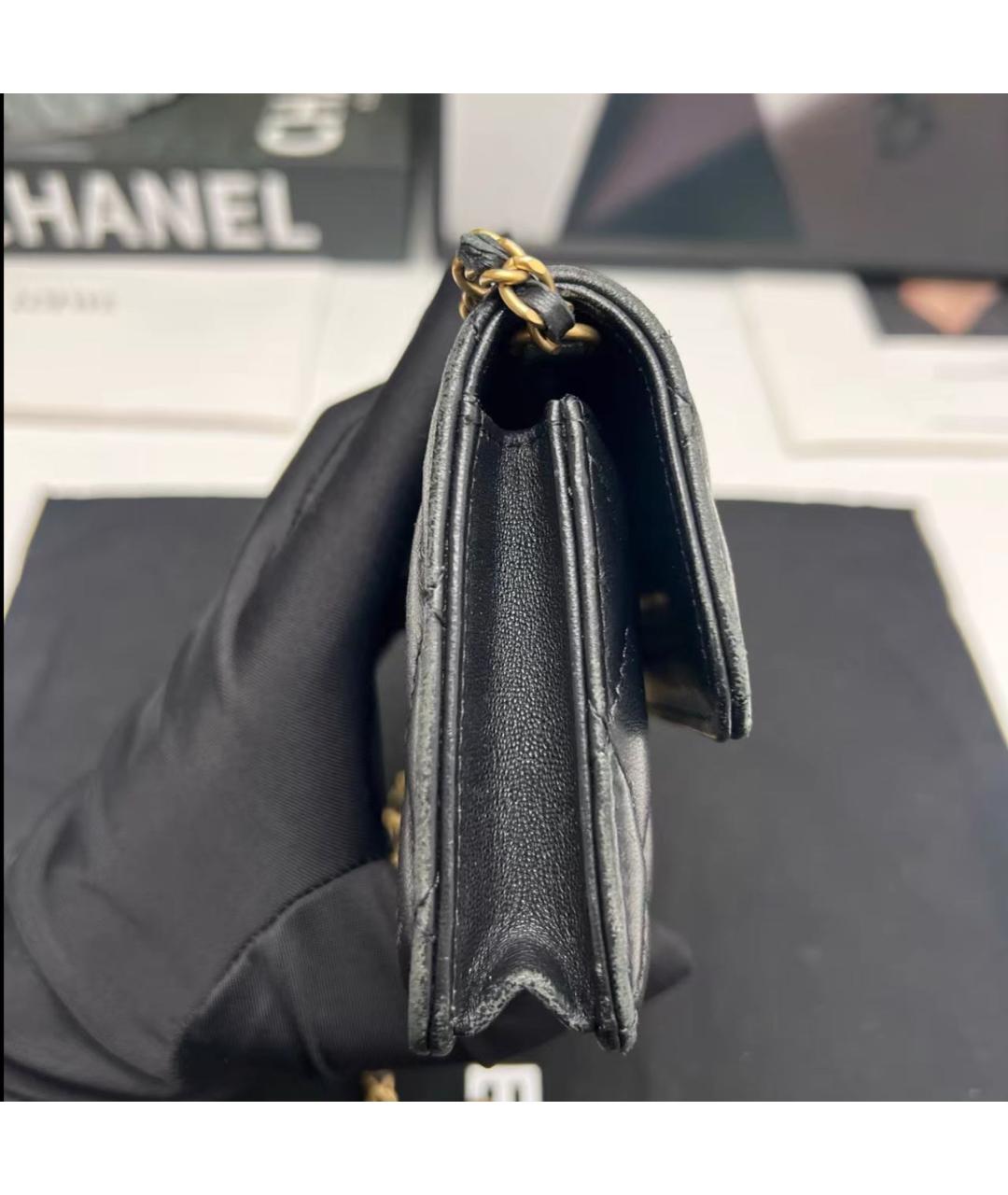 CHANEL Черная кожаная сумка через плечо, фото 3