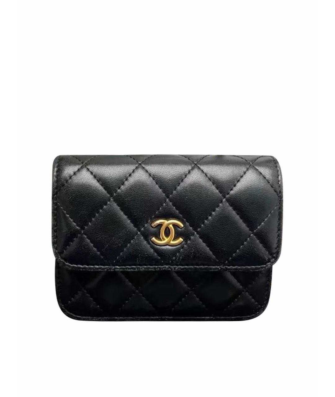 CHANEL Черная кожаная сумка через плечо, фото 1