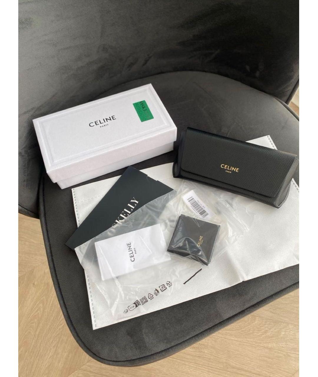 CELINE Серебряные металлические солнцезащитные очки, фото 4