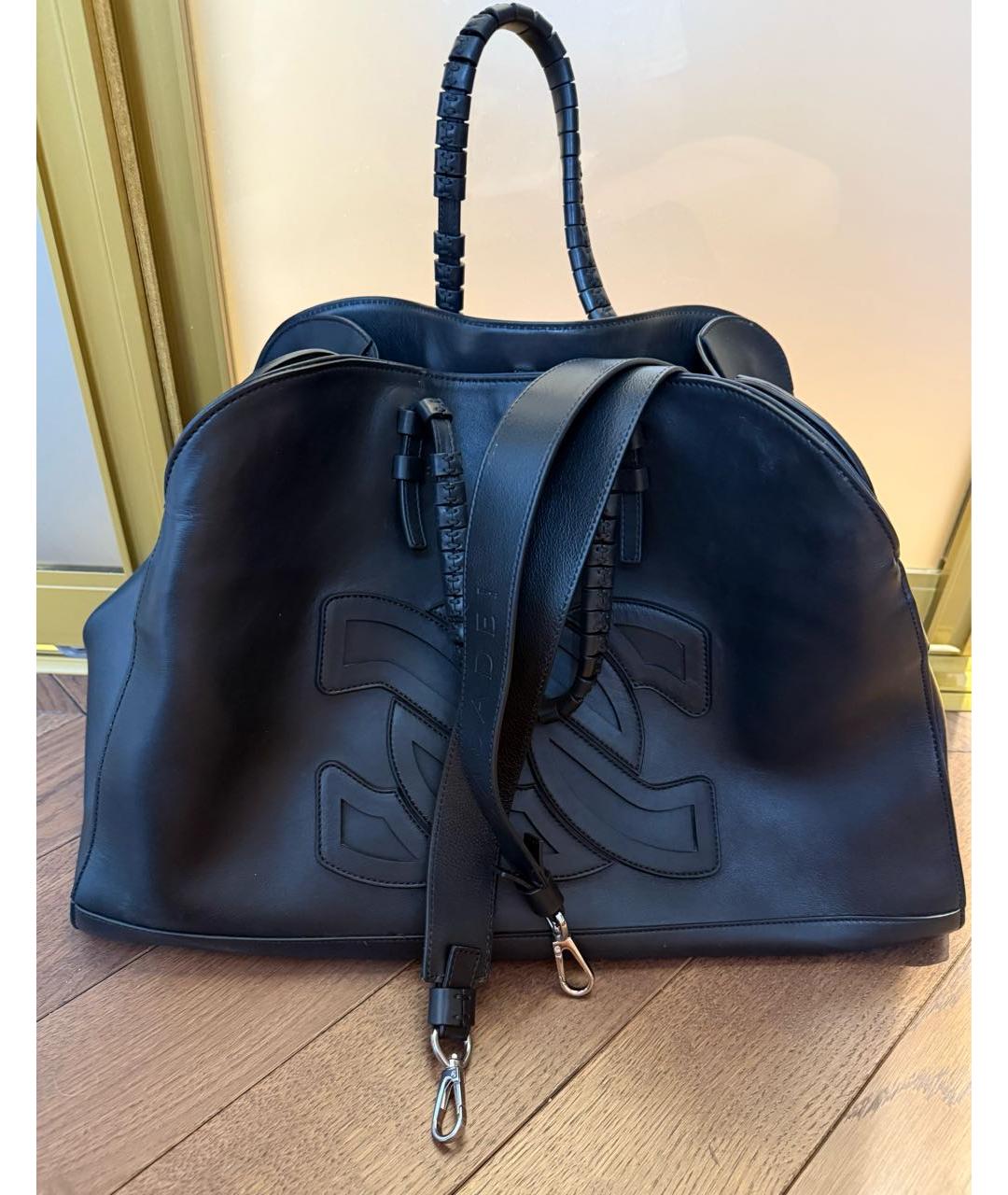 CASADEI Черная кожаная сумка тоут, фото 2