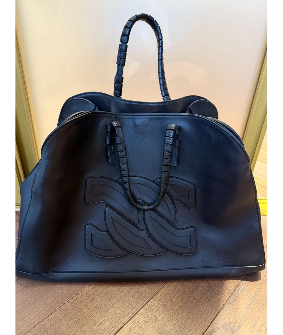 CASADEI Черная кожаная сумка тоут, фото 3