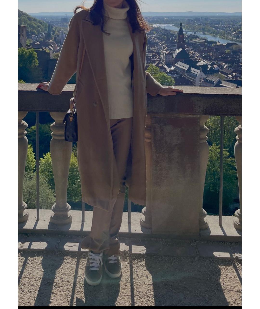 MAX MARA Бежевое шерстяное пальто, фото 8