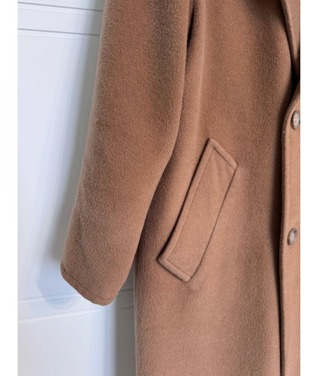 MAX MARA Бежевое шерстяное пальто, фото 8