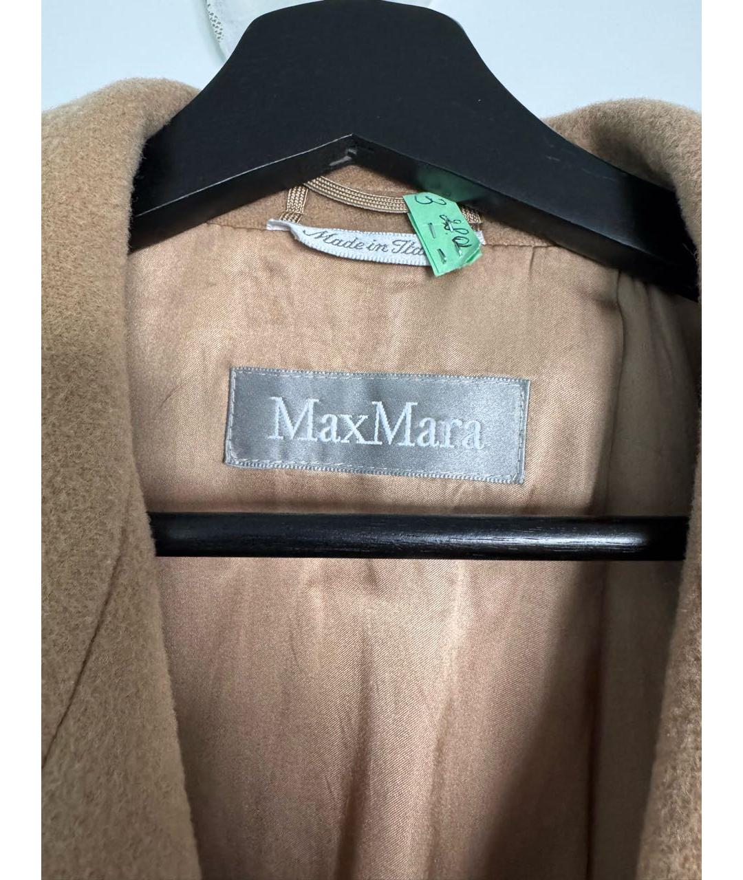 MAX MARA Бежевое шерстяное пальто, фото 3