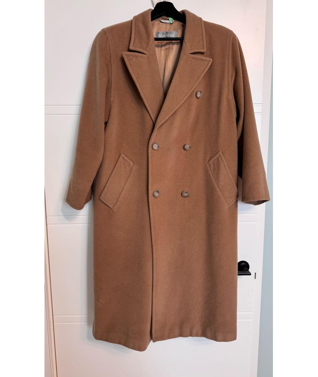 MAX MARA Бежевое шерстяное пальто, фото 9