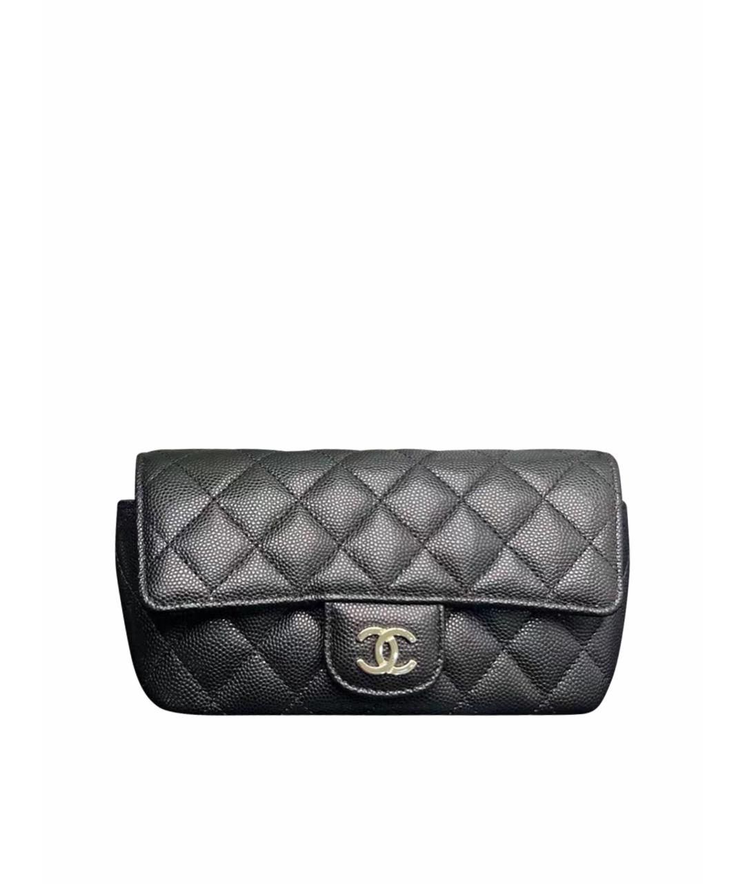 CHANEL Черная кожаная сумка через плечо, фото 1