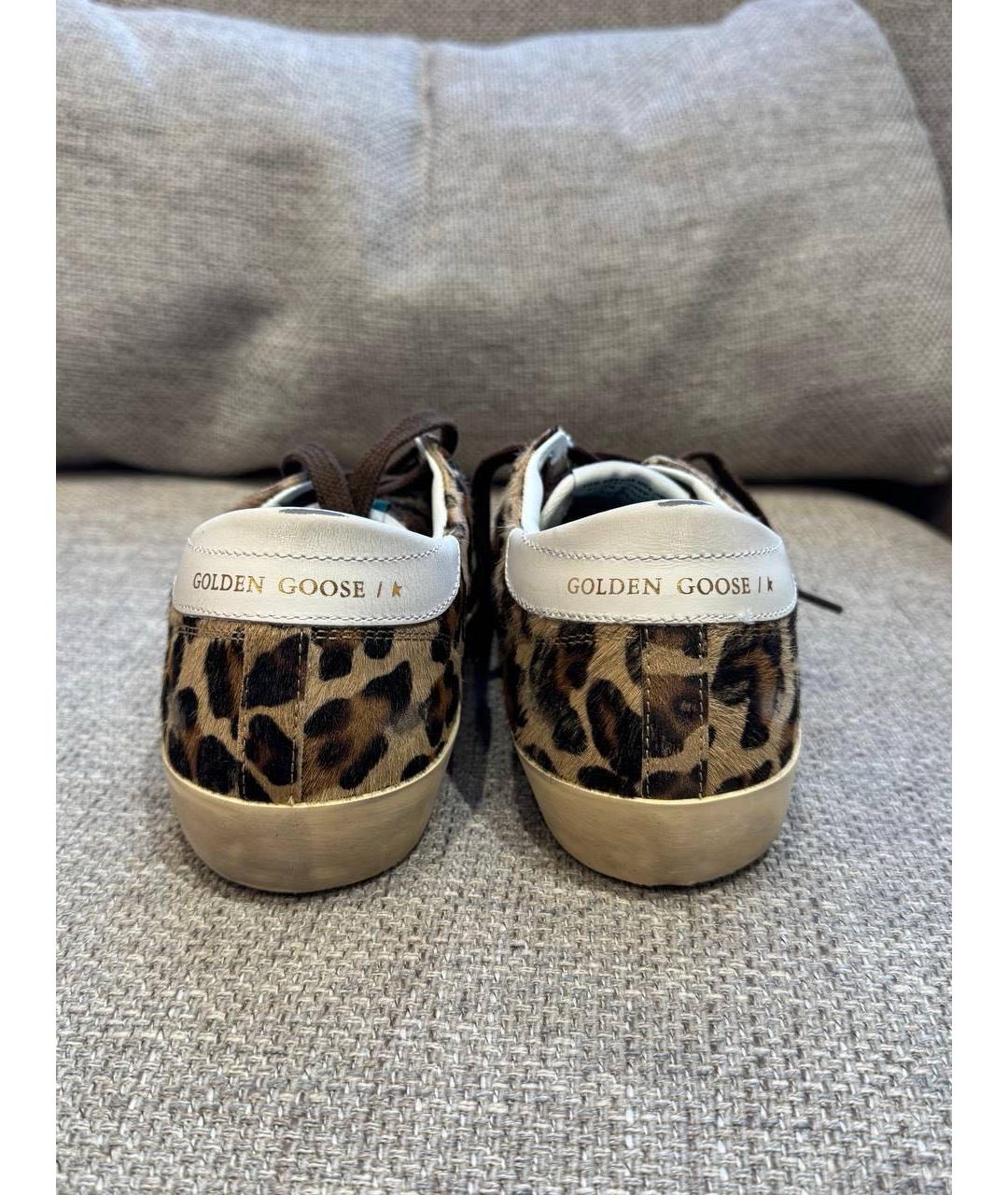 GOLDEN GOOSE DELUXE BRAND Коричневые кожаные кеды, фото 4