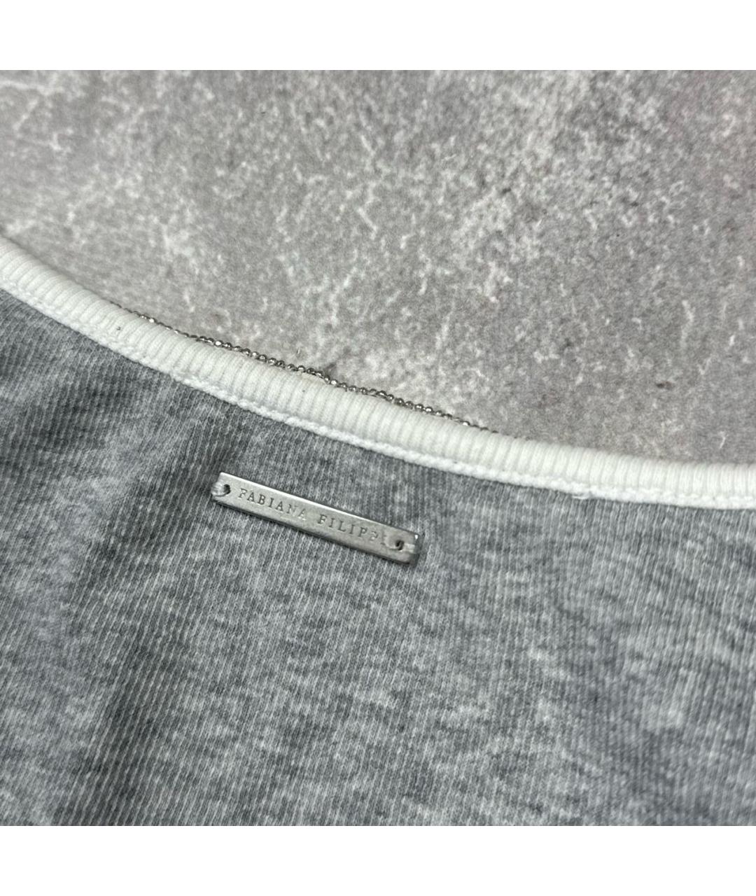 FABIANA FILIPPI Серая хлопковая майка, фото 8