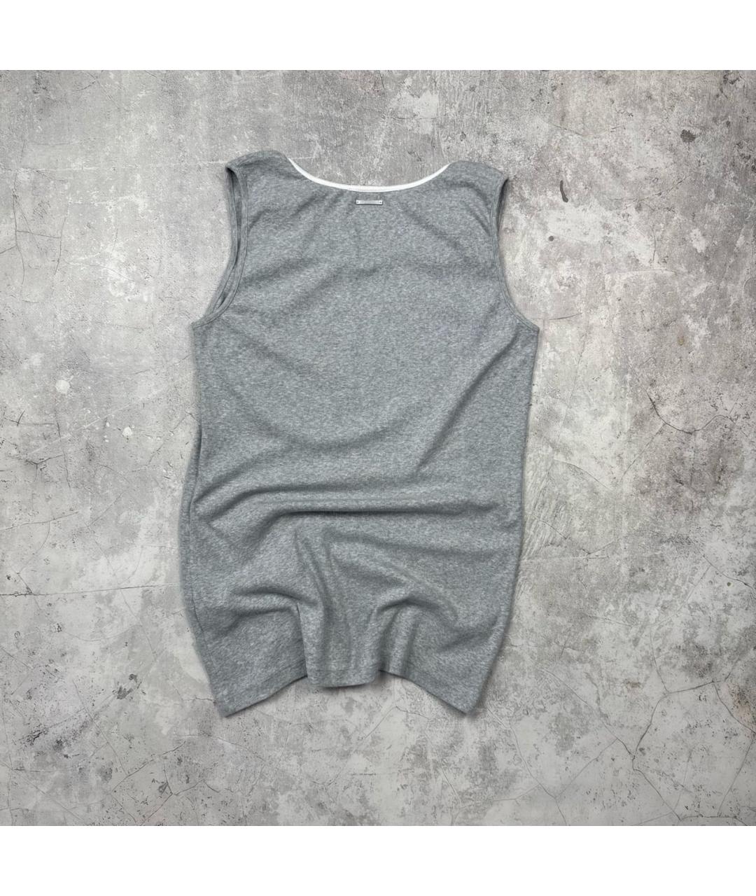 FABIANA FILIPPI Серая хлопковая майка, фото 7