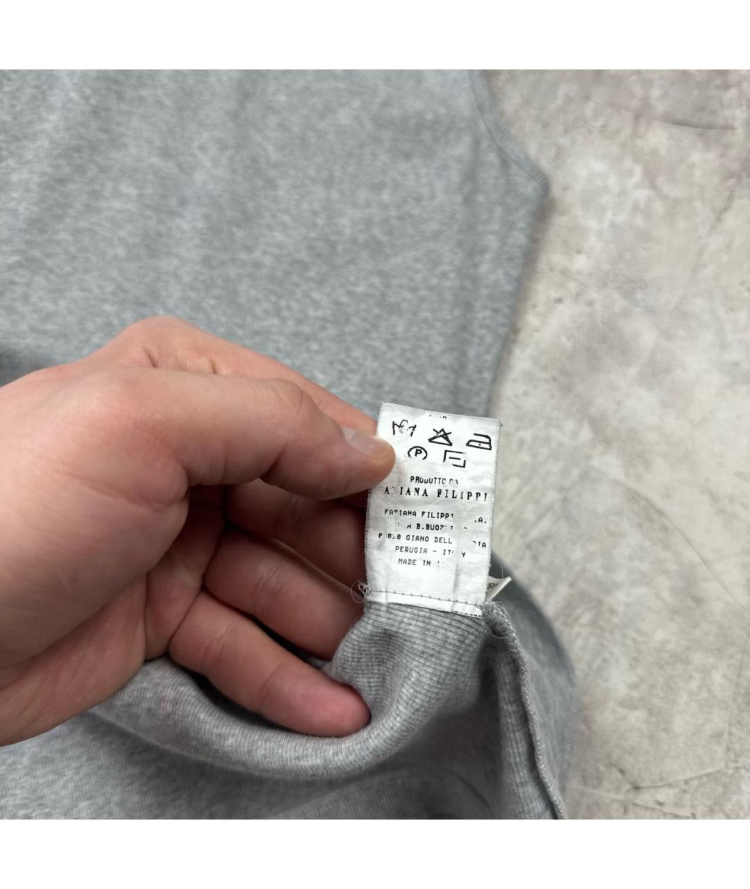 FABIANA FILIPPI Серая хлопковая майка, фото 6