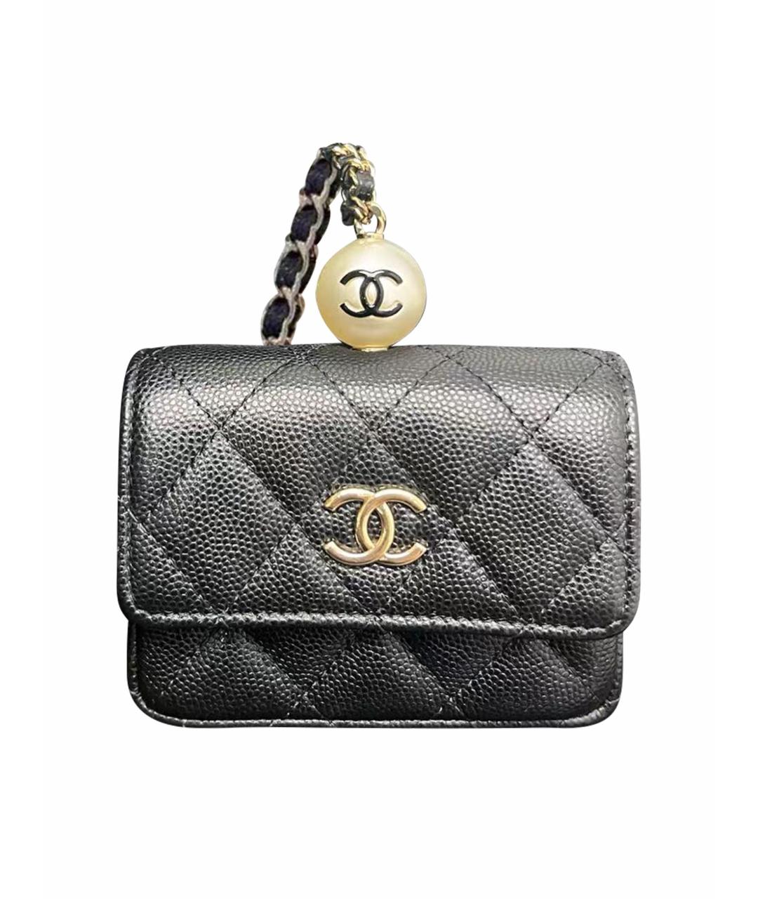CHANEL Черная кожаная сумка через плечо, фото 1