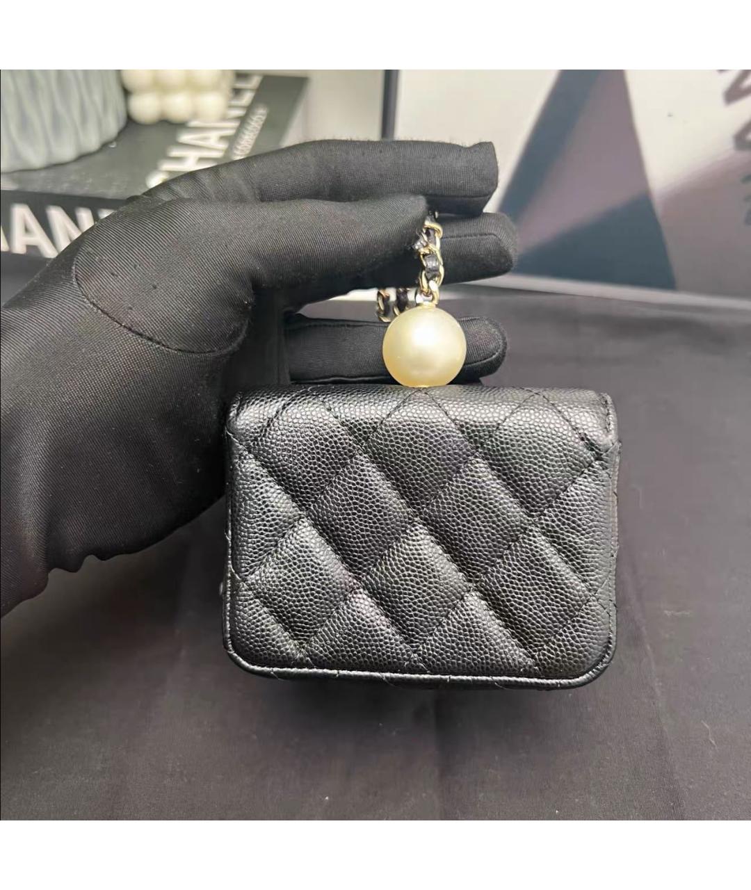 CHANEL Черная кожаная сумка через плечо, фото 2