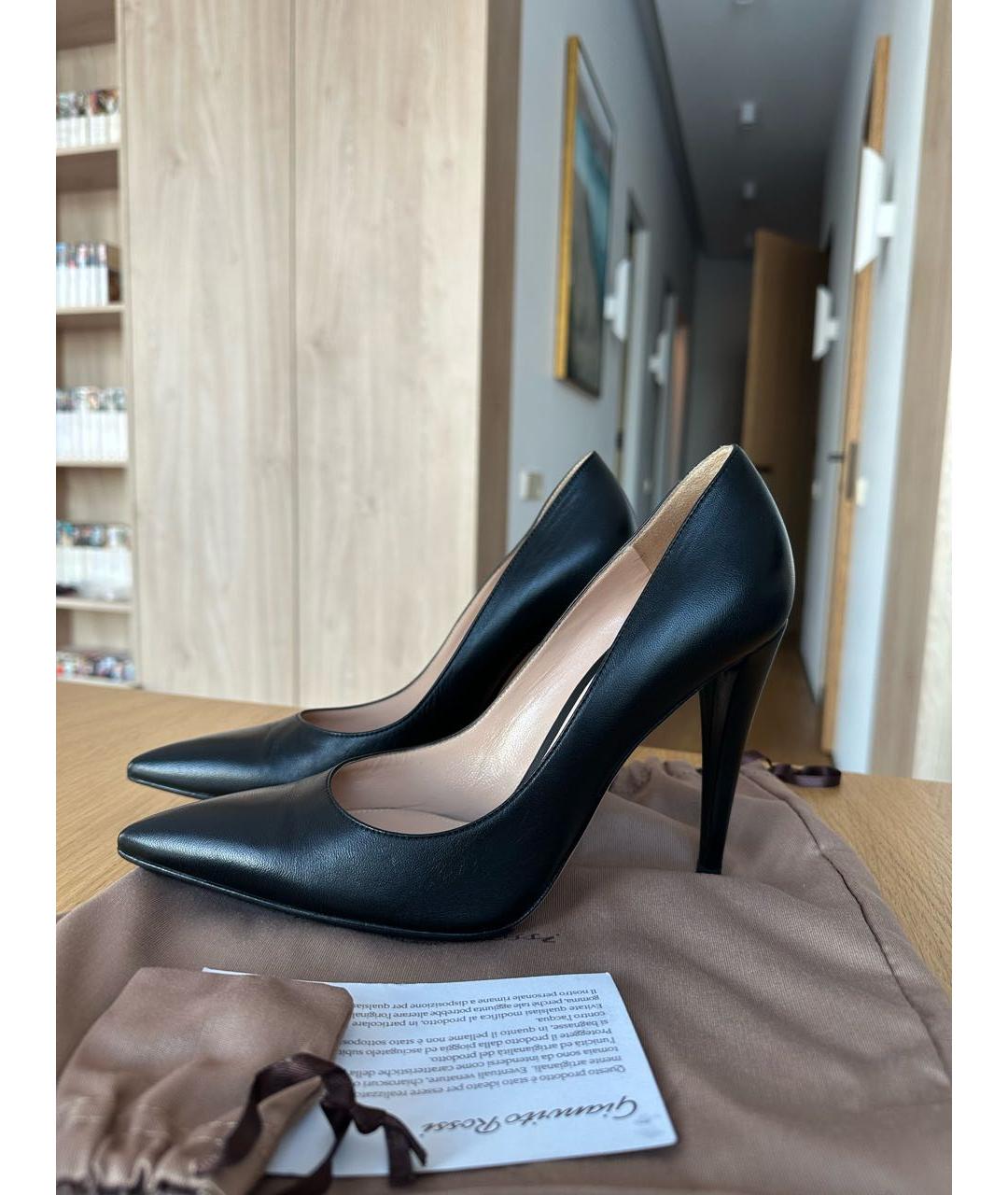 GIANVITO ROSSI Черные кожаные туфли, фото 7