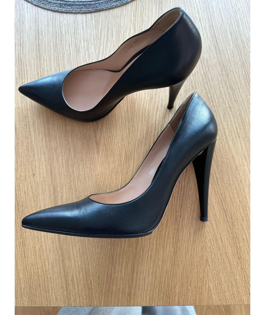 GIANVITO ROSSI Черные кожаные туфли, фото 3