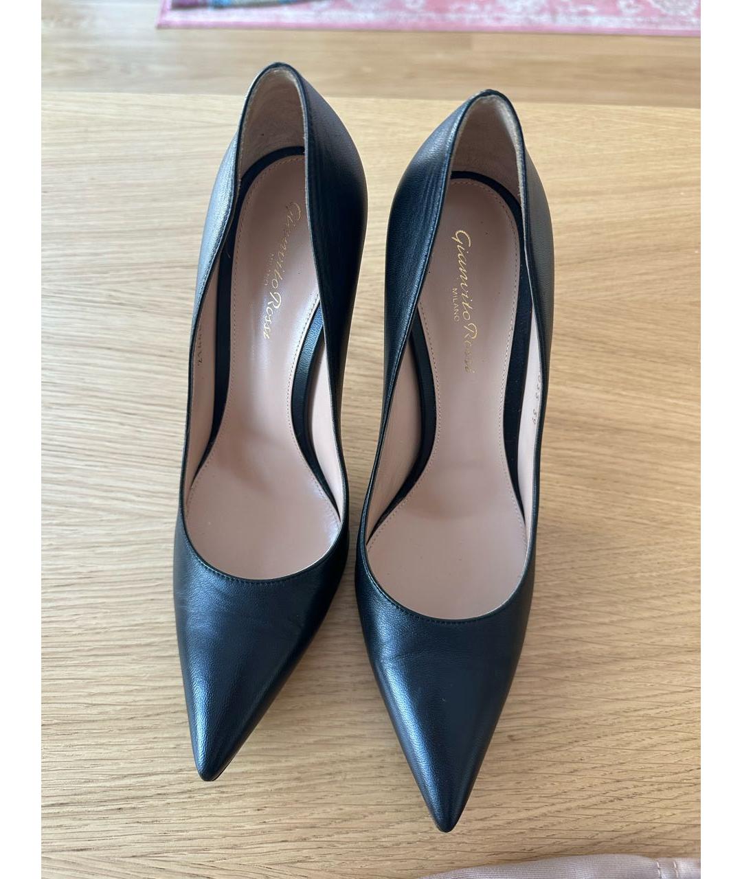 GIANVITO ROSSI Черные кожаные туфли, фото 2