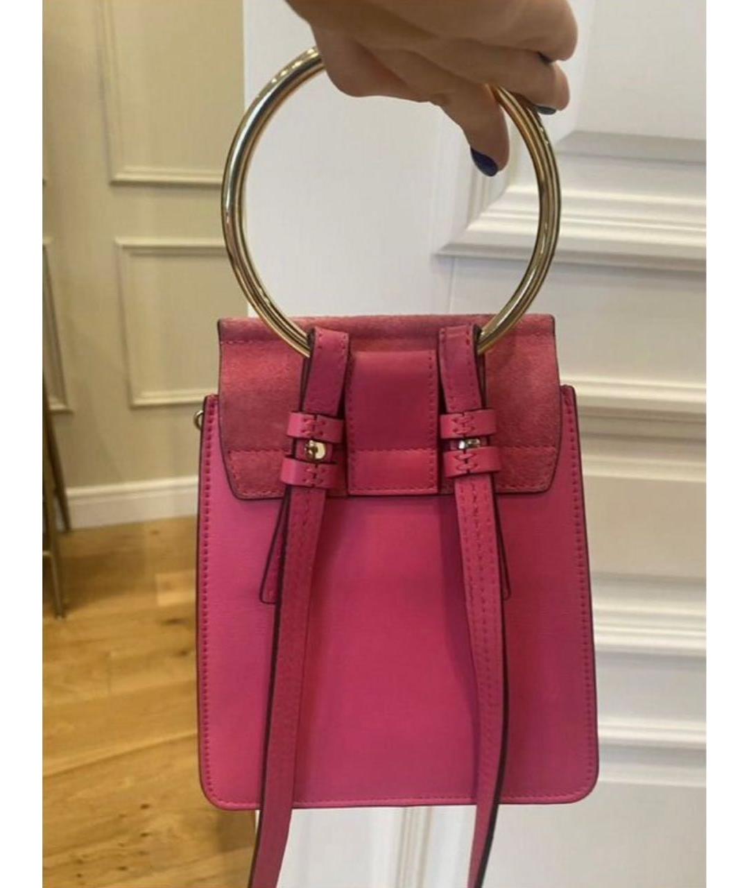 CHLOE Фуксия замшевая сумка через плечо, фото 3