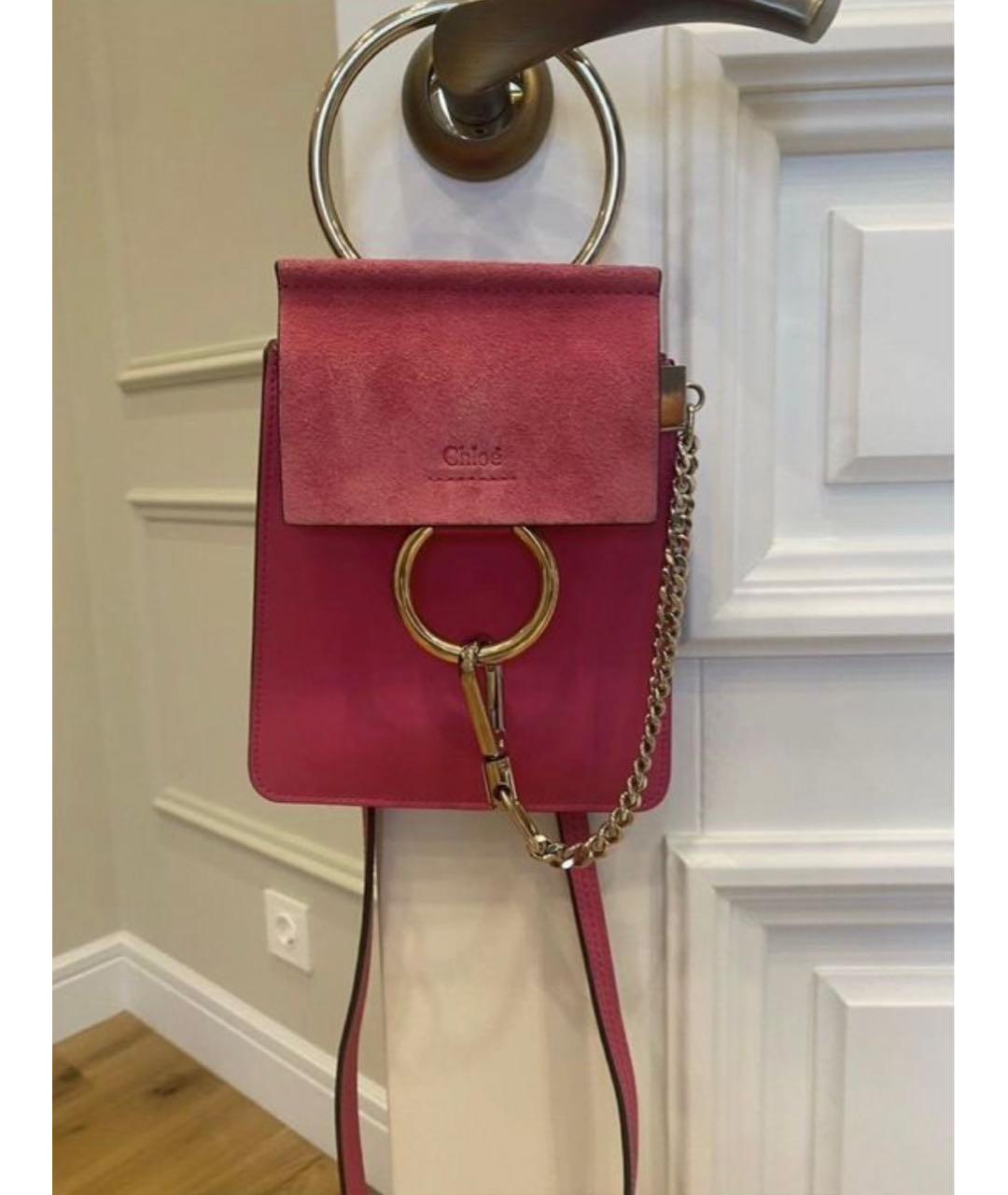 CHLOE Фуксия замшевая сумка через плечо, фото 5