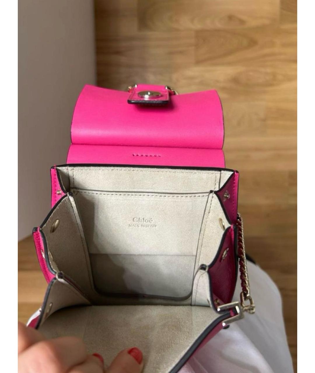 CHLOE Фуксия замшевая сумка через плечо, фото 4