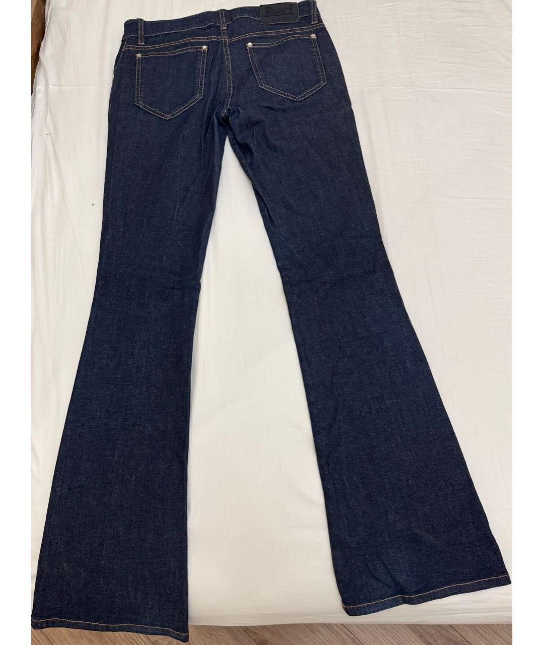 RED VALENTINO Темно-синие хлопковые джинсы клеш, фото 2