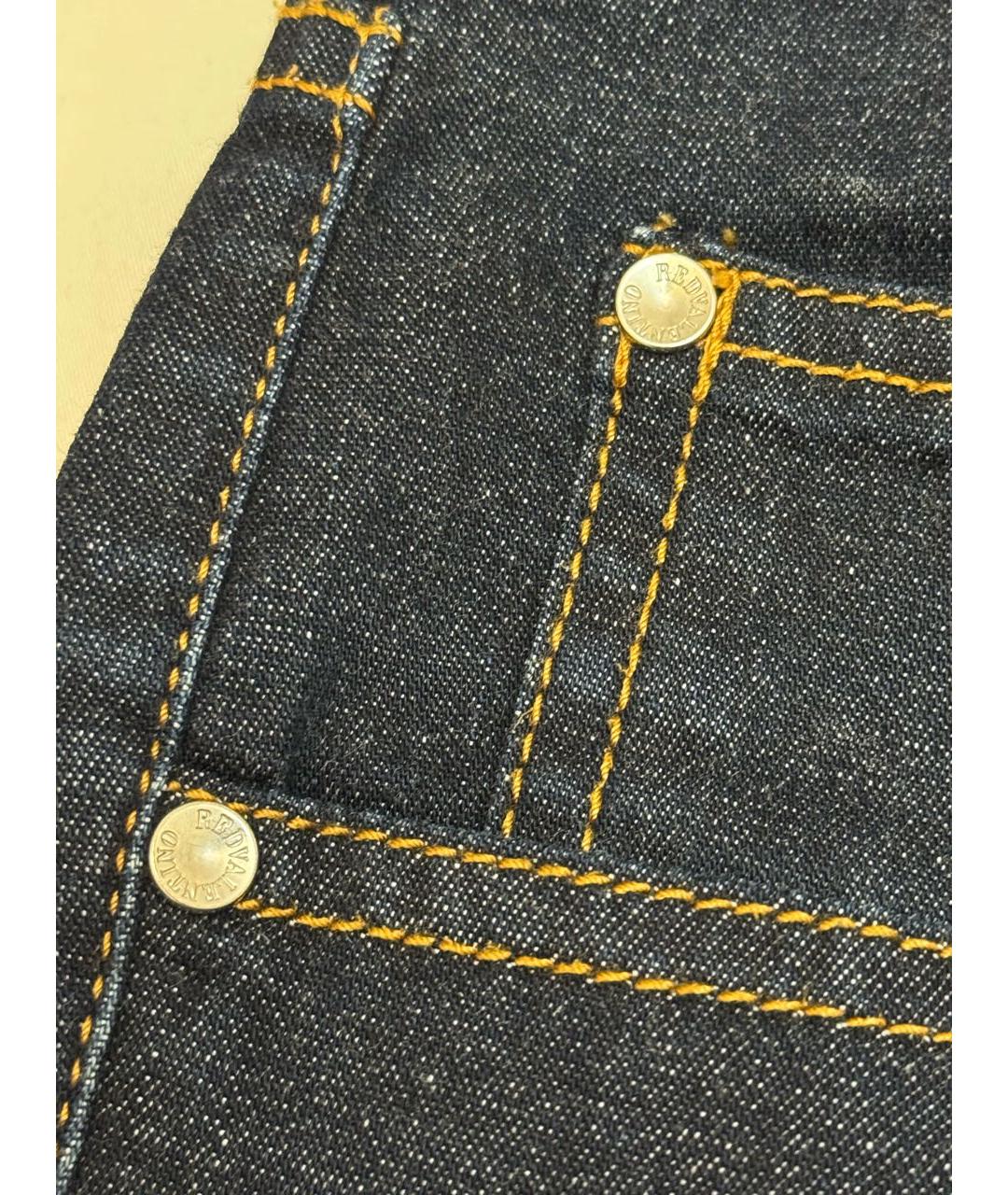 RED VALENTINO Темно-синие хлопковые джинсы клеш, фото 5
