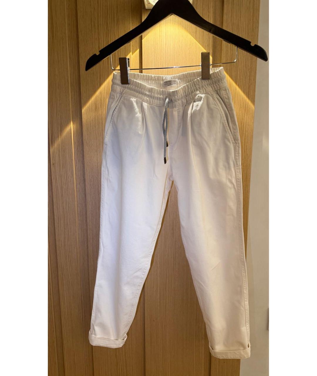 BRUNELLO CUCINELLI Бежевые хлопковые брюки и шорты, фото 6