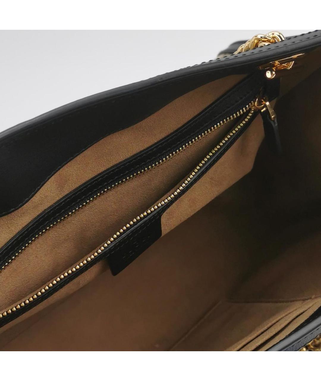GUCCI Коричневая кожаная сумка с короткими ручками, фото 6