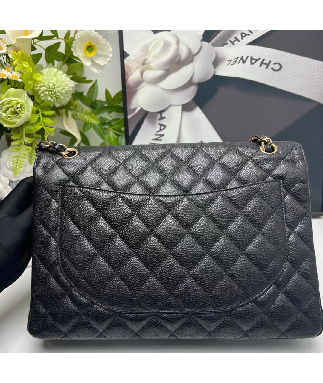 CHANEL Черная кожаная сумка через плечо, фото 2