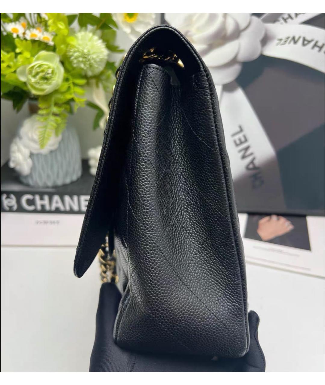 CHANEL Черная кожаная сумка через плечо, фото 3