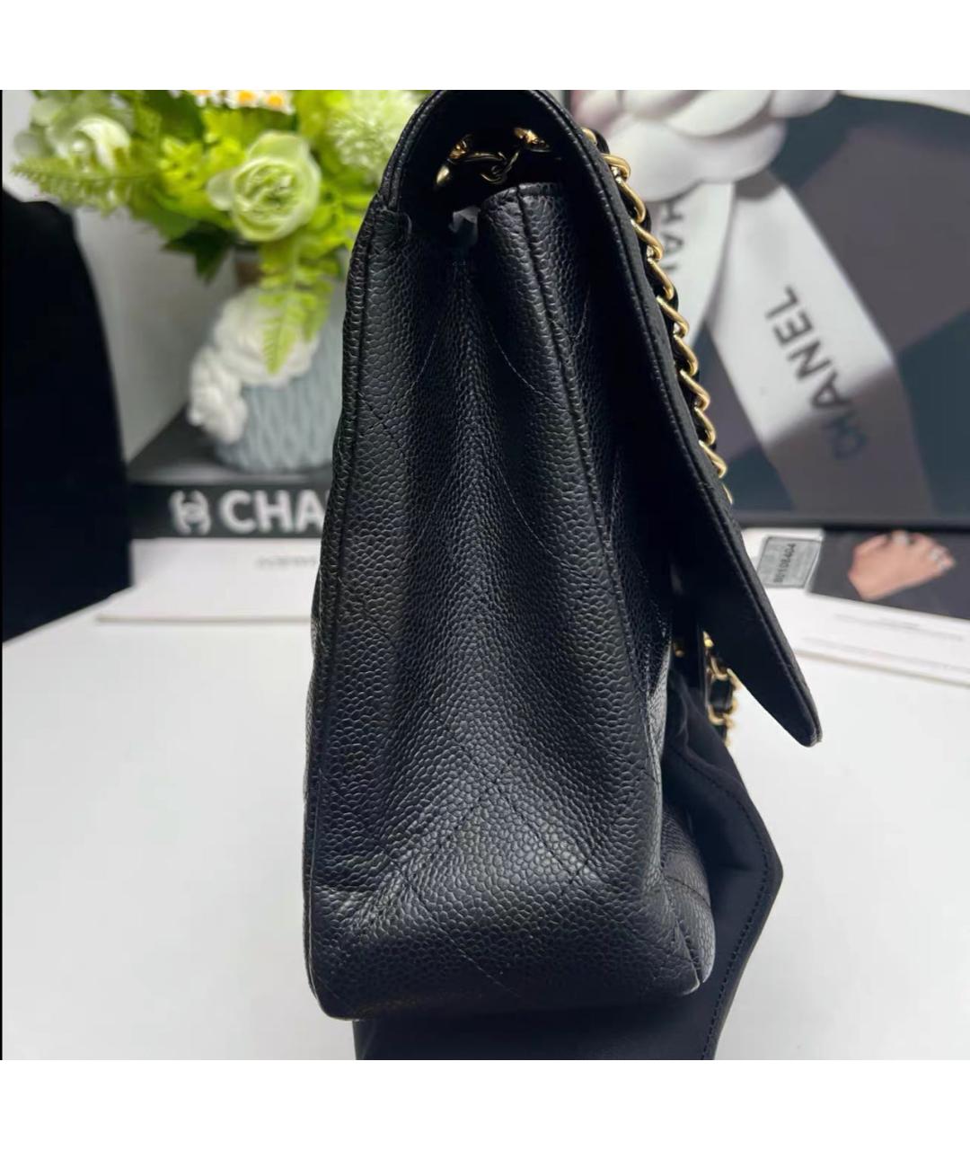 CHANEL Черная кожаная сумка через плечо, фото 4