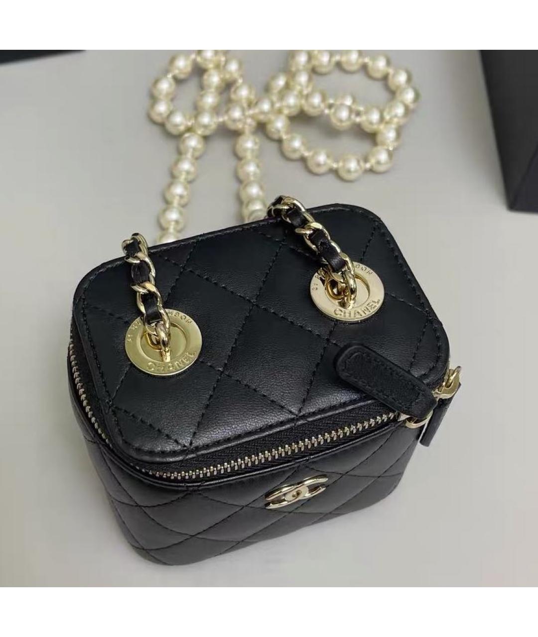 CHANEL Черная кожаная сумка через плечо, фото 4