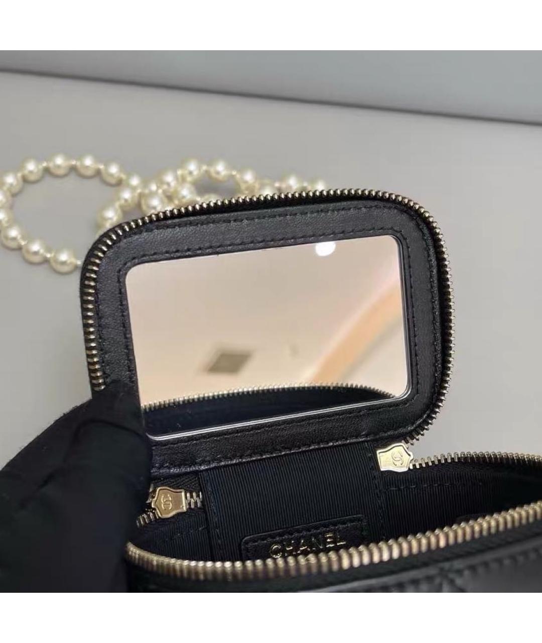 CHANEL Черная кожаная сумка через плечо, фото 5