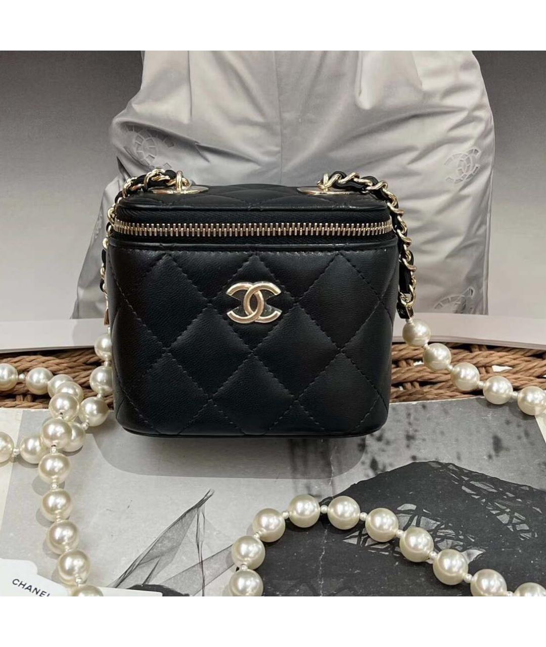CHANEL Черная кожаная сумка через плечо, фото 2