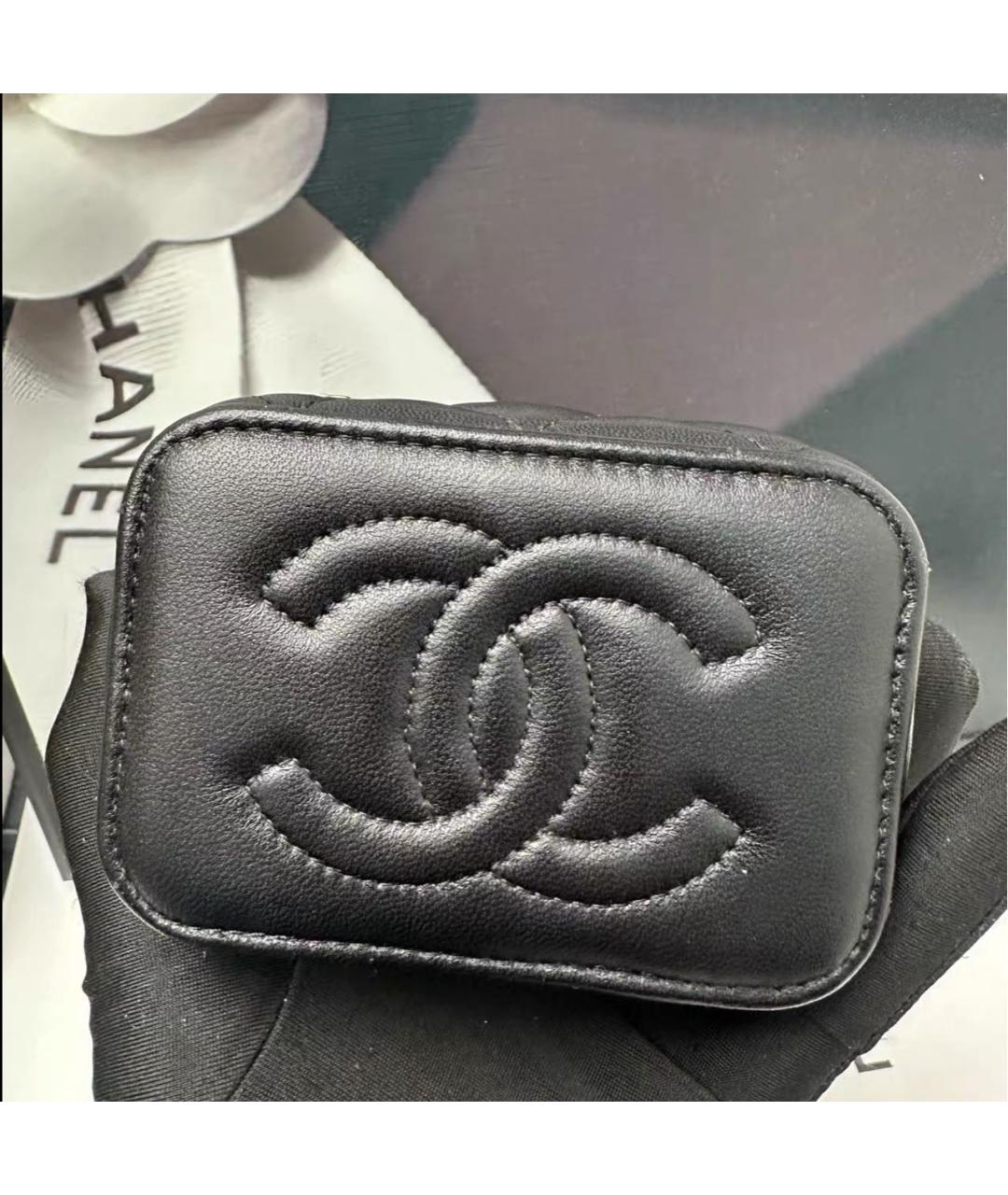 CHANEL Черная кожаная сумка через плечо, фото 5
