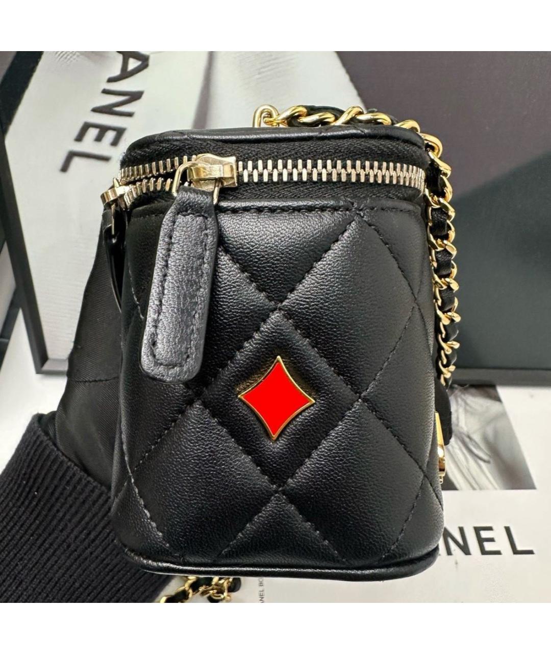 CHANEL Черная кожаная сумка через плечо, фото 4