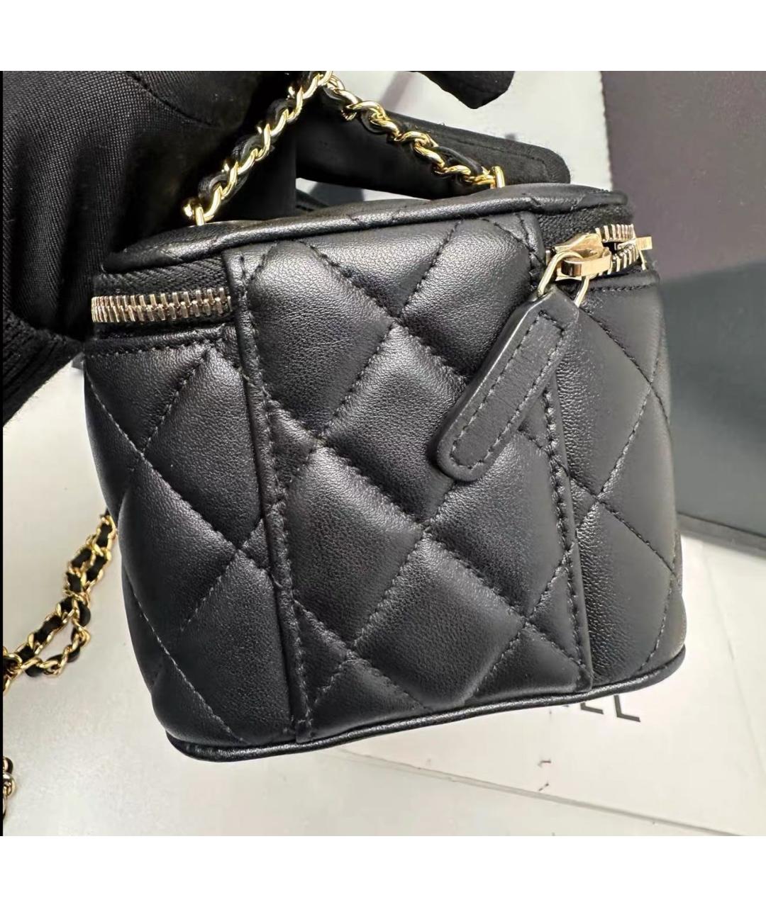 CHANEL Черная кожаная сумка через плечо, фото 2