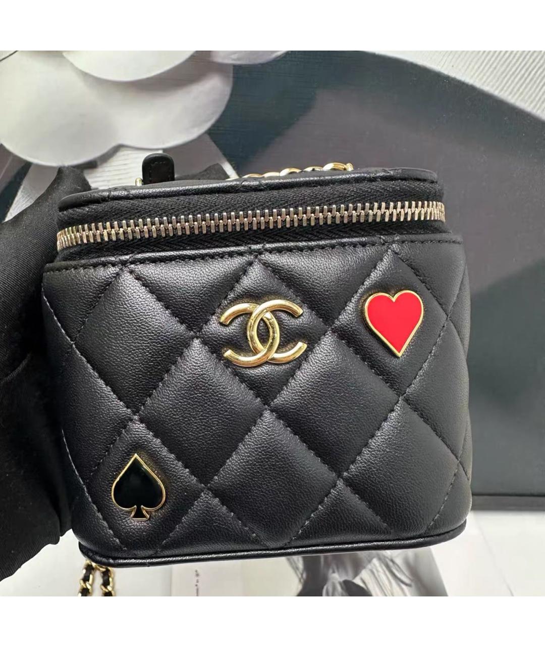 CHANEL Черная кожаная сумка через плечо, фото 7