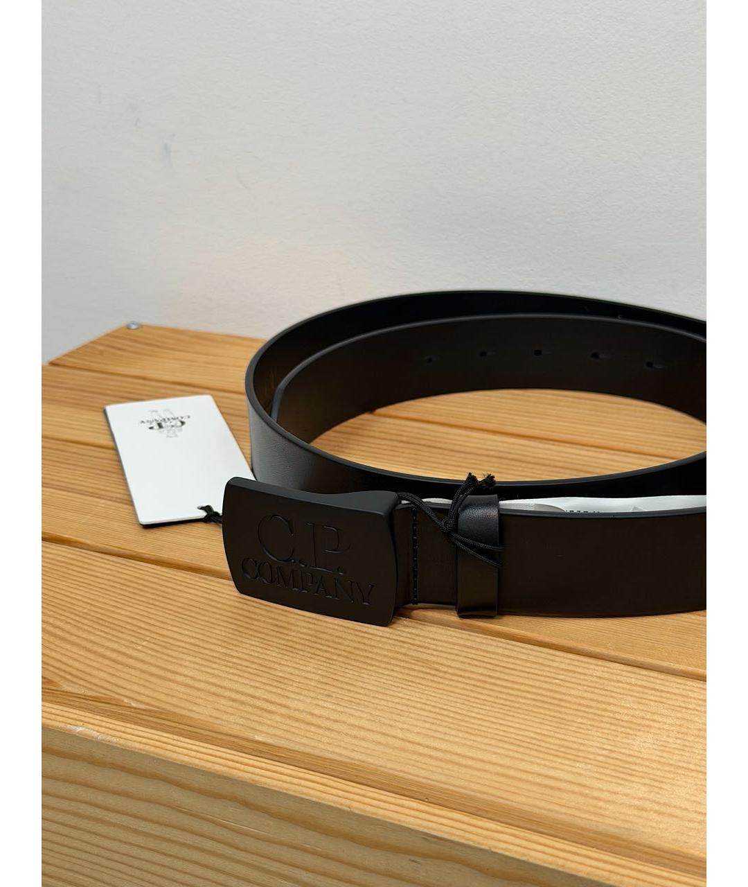 CP COMPANY Черный кожаный ремень, фото 3