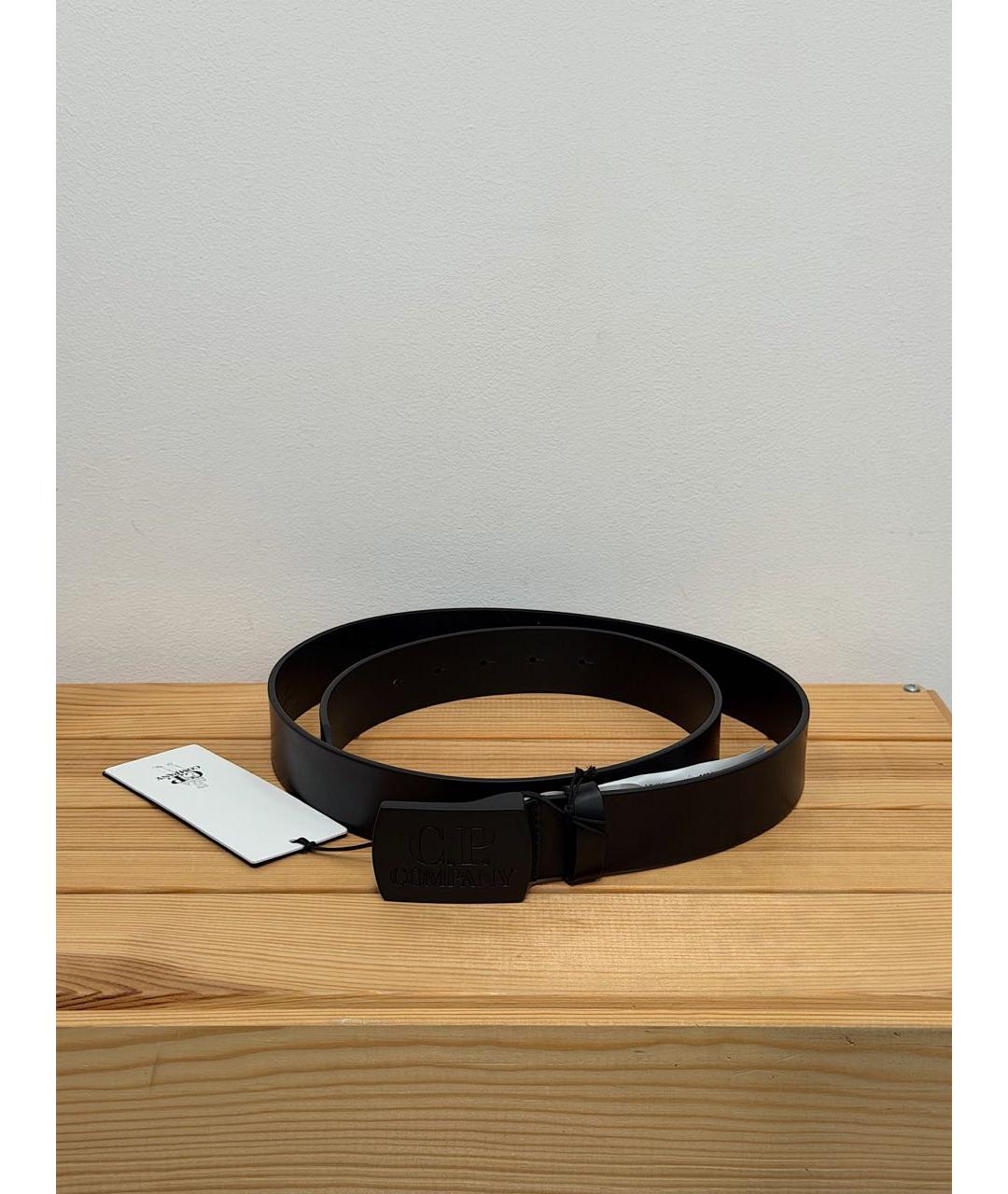 CP COMPANY Черный кожаный ремень, фото 2