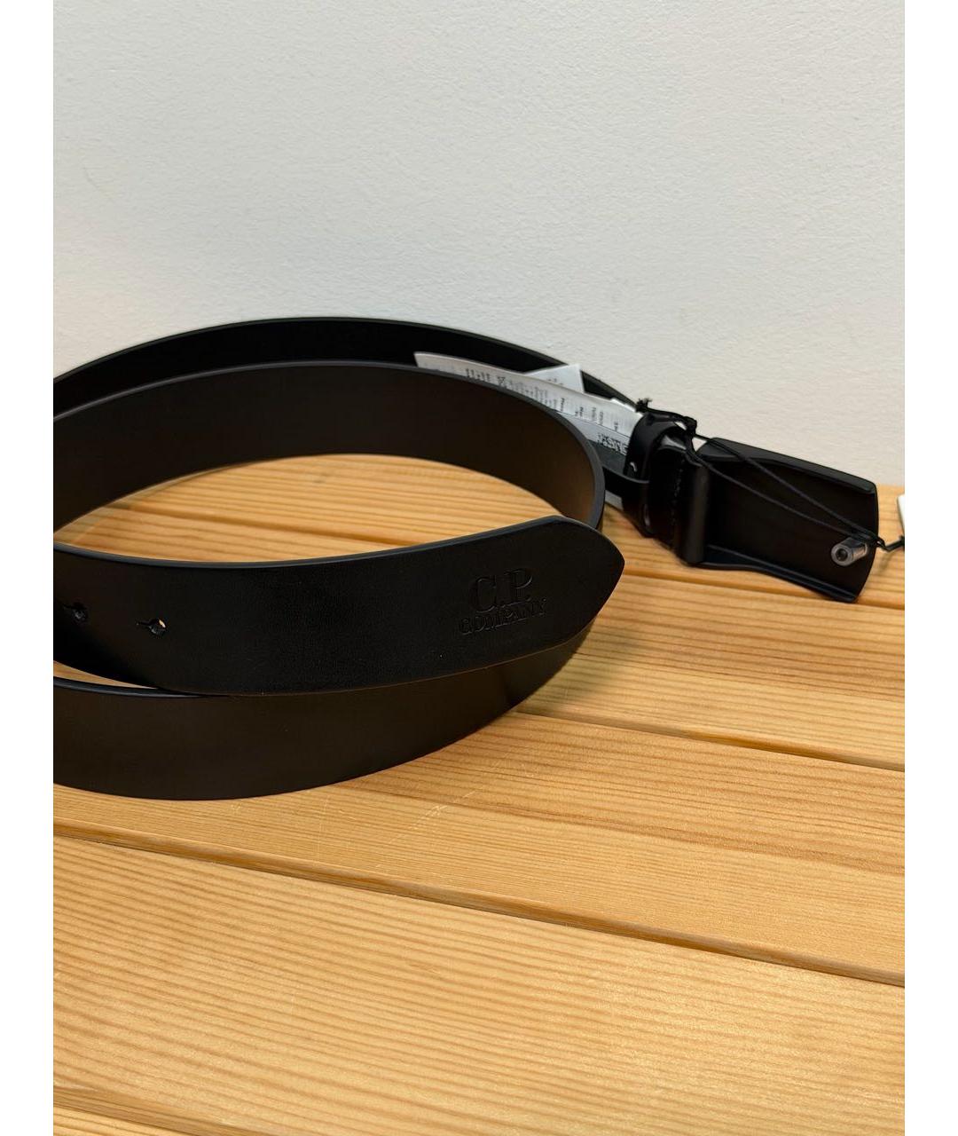 CP COMPANY Черный кожаный ремень, фото 4