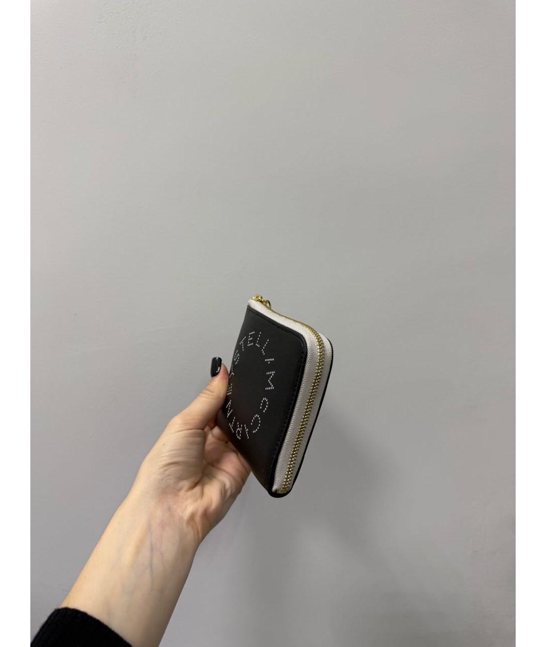 STELLA MCCARTNEY Черный кожаный кошелек, фото 2