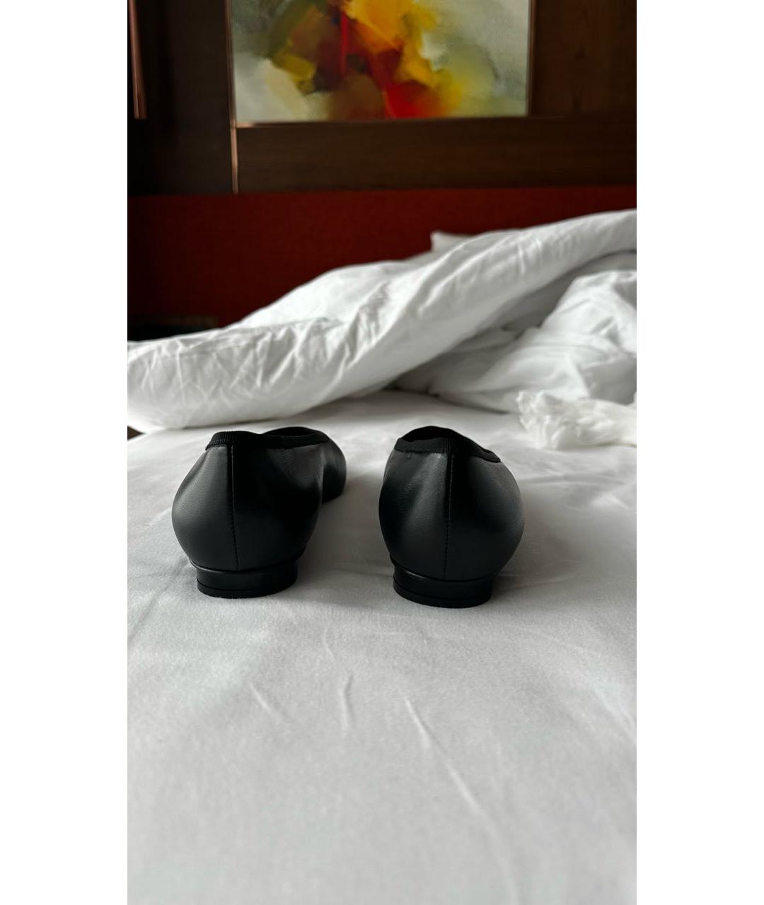 CHANEL Черные кожаные балетки, фото 4