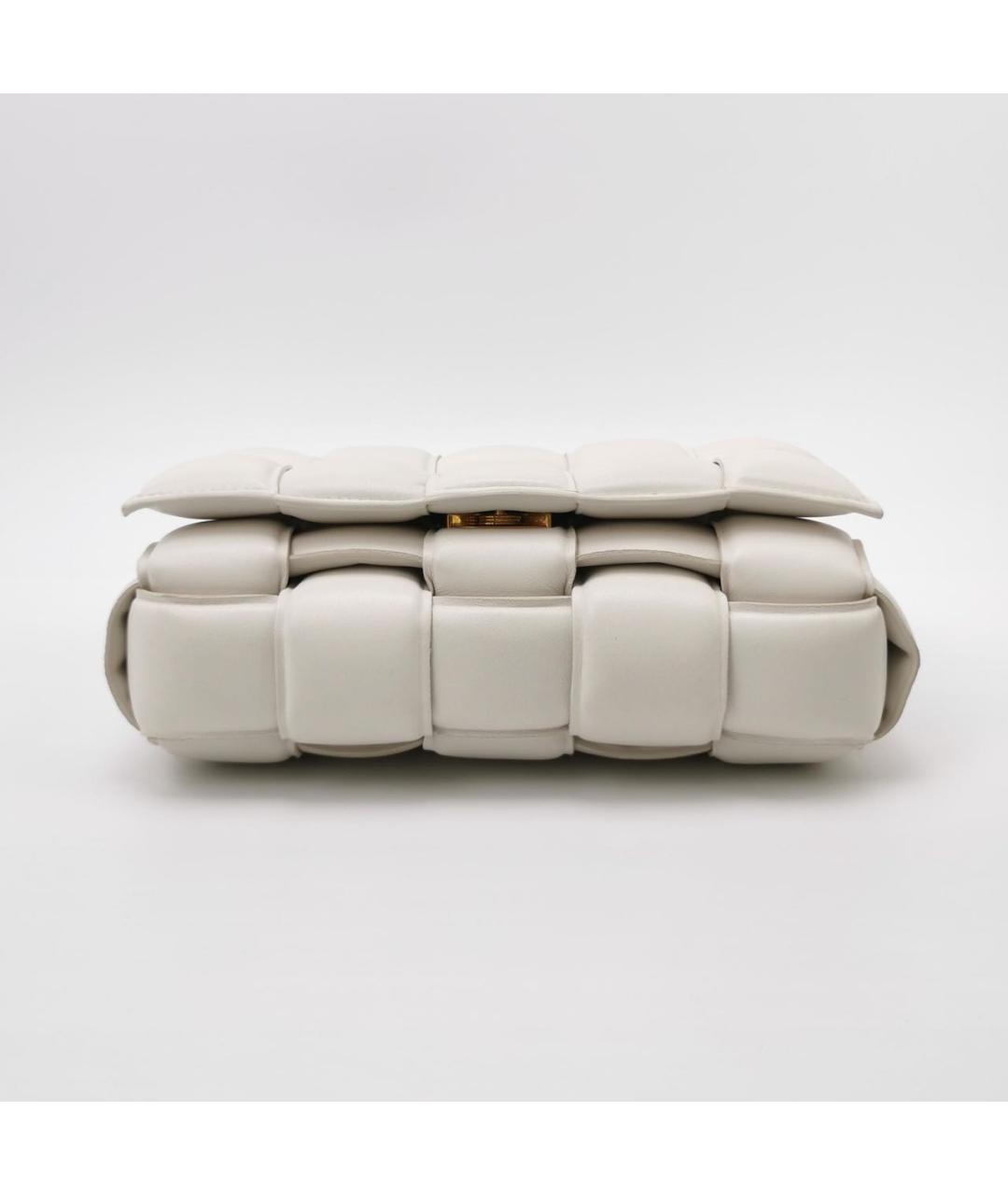BOTTEGA VENETA Белая кожаная сумка через плечо, фото 5