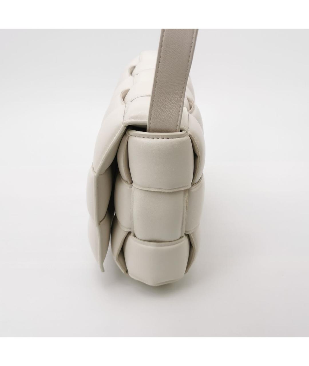 BOTTEGA VENETA Белая кожаная сумка через плечо, фото 2