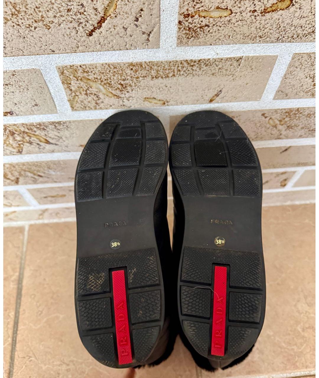 PRADA Черные кожаные сапоги, фото 6