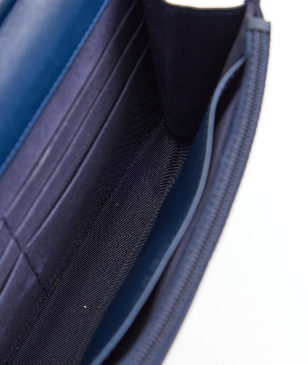 CHANEL Темно-синяя кожаная сумка через плечо, фото 5