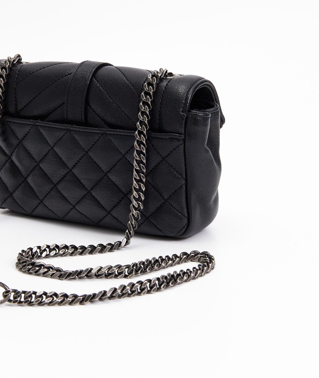 SAINT LAURENT Черная кожаная сумка через плечо, фото 4